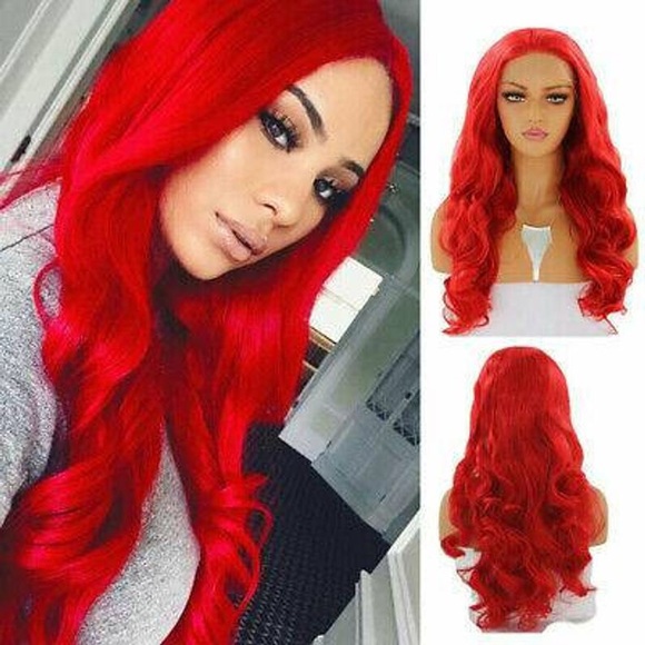 💫22” RED BODY WAVY LACE FRONT WIG *NEW*